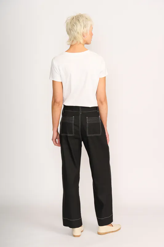 Model wearing Shady Palms Tee - Round Neck By Preen Available at Beetees Nelson