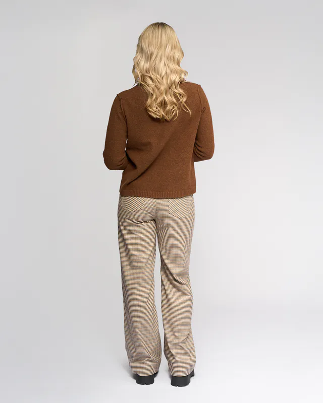 Model wearing Cedar North Sweater By Knewe Available at Beetees Nelson