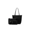 Renee Black 3 Piece Suedette Handbag By Black Caviar Available at Beetees Nelson