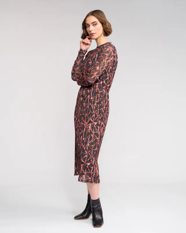 Model wearing Celine Feddie Dress By Knewe Available at Beetees Nelson