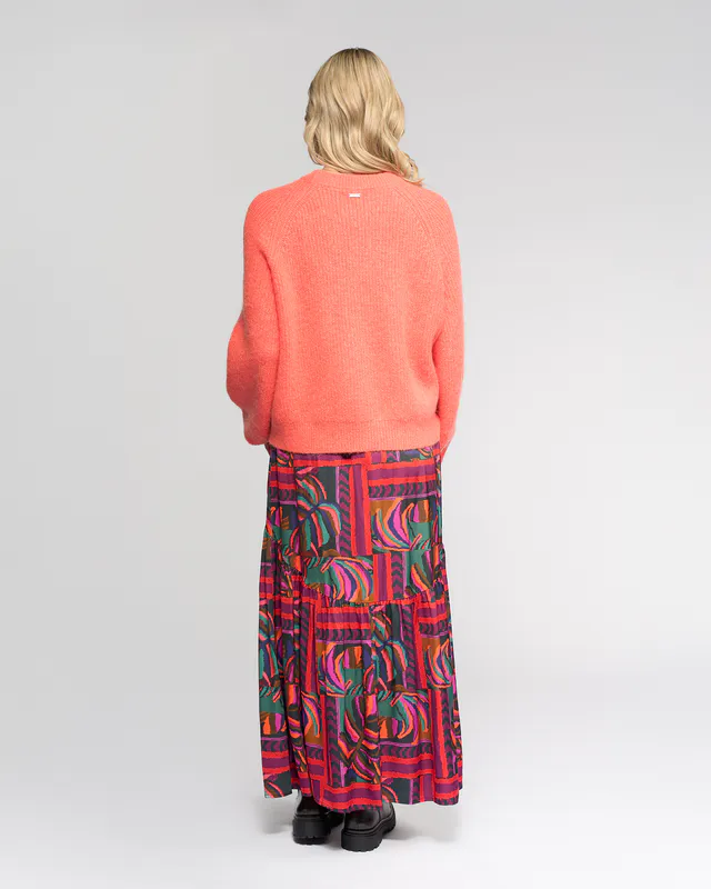 Model wearing Lave Fefe Sweater By Knewe Available at Beetees Nelson