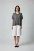Model wearing Graphite Detail Top By LD + CO Available at Beetees Nelson