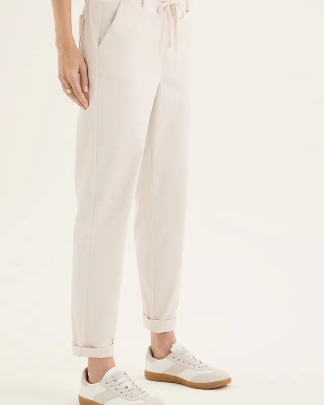 Model wearing Cashew Mont Pant By Yarra Trail Available at Beetees Nelson