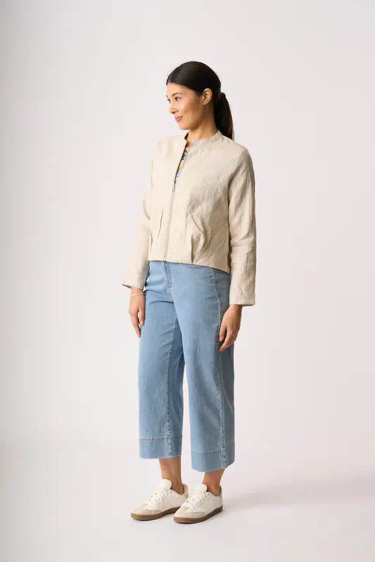 Model wearing Hydrangea Tee - Swing Fit By Preen Available at Beetees Nelson