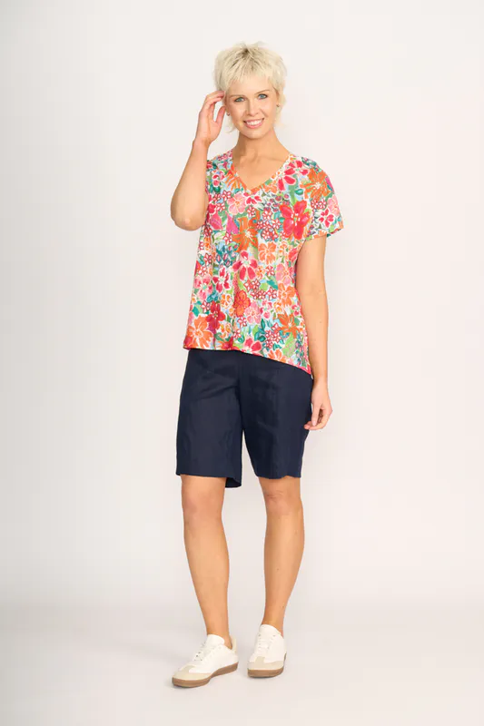 Model wearing Island Time Sew Cute Top By Foil Available at Beetees Nelson