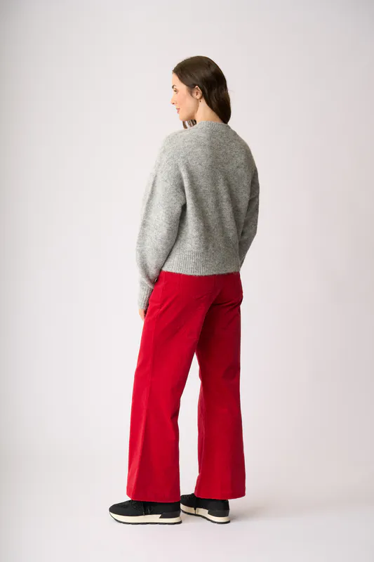 Model wearing Silver Relaxed Cardigan By Foil Available at Beetees Nelson