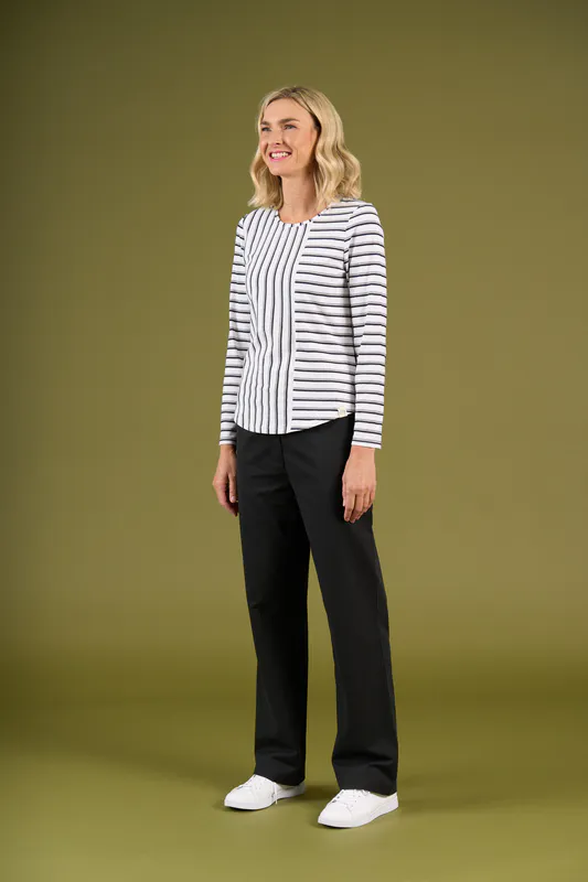 Model wearing Mono Mix Westport Tee By Charlie Jane Available at Beetees Nelson