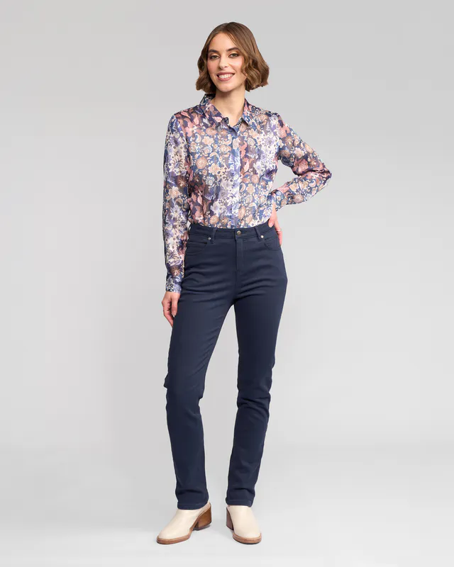 Model wearing Carbon Column Knit Pant By Vassalli Available at Beetees Nelson