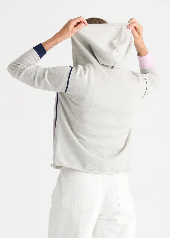 Model wearing LT Marl Sports Hoodie By Zaket & Plover Available at Beetees Nelson