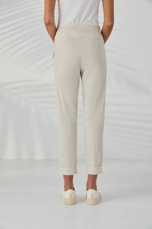 Model wearing Almond LTL Port 7/8 Pant By Lania Available at Beetees Nelson