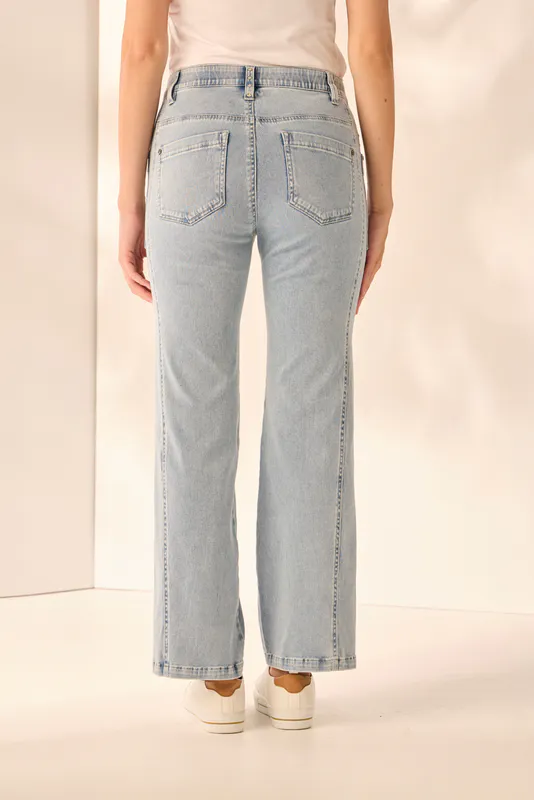 Model wearing Bleached Abby Jean By Lania Available at Beetees Nelson