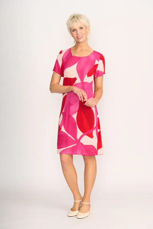 Model wearing Petals Dress - Swing Back By Foil Available at Beetees Nelson