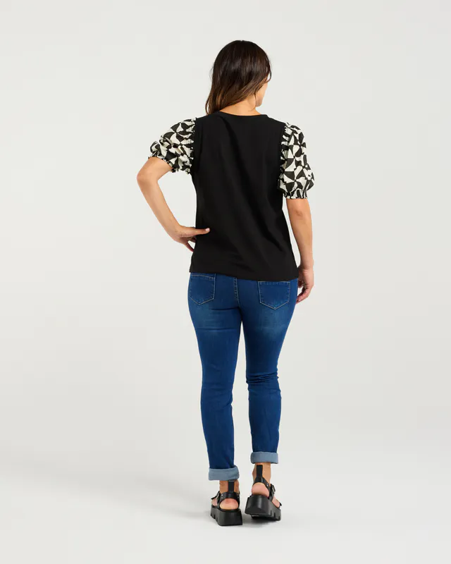 Model wearing Windmill Amelia Top By Zafina Available at Beetees Nelson