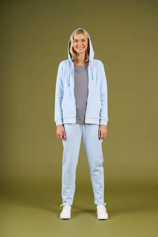 Model wearing Ice Dustan Zip Sweat By Charlie Jane Available at Beetees Nelson