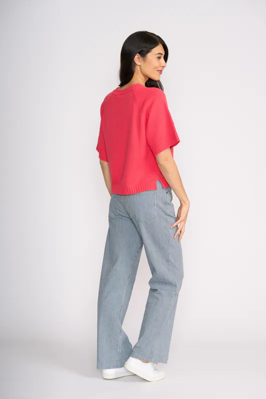 Model wearing Melon Soft Structure Cardigan By Foil Available at Beetees Nelson