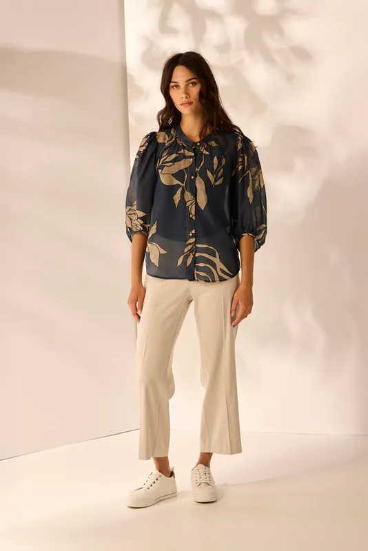 Model wearing Natural Keating Pant By Lania Available at Beetees Nelson