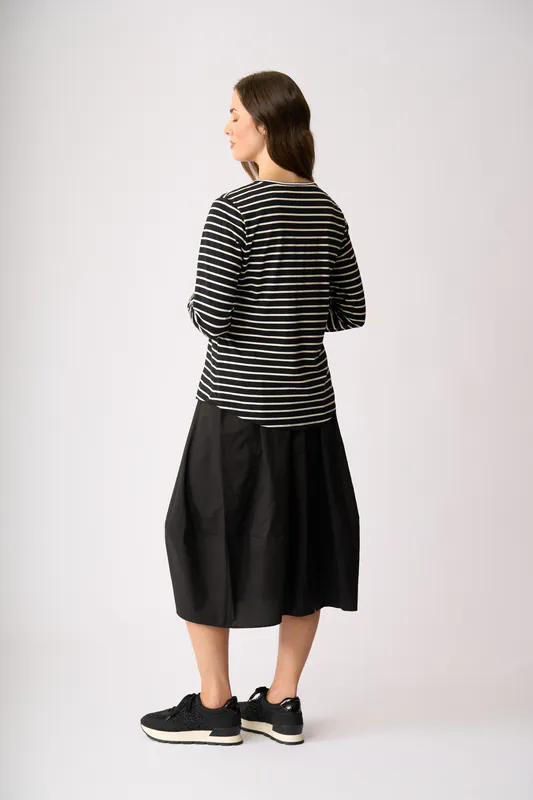 Model wearing Flower Patch Long Sleeve T-Shirt By Foil Available at Beetees Nelson