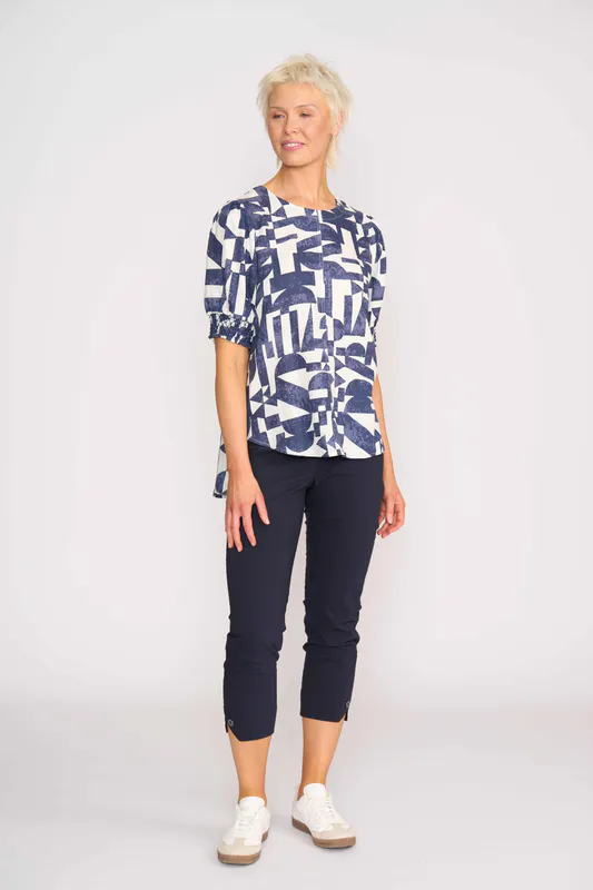 Model wearing Black Finish Line Pant By Esplanade Available at Beetees Nelson
