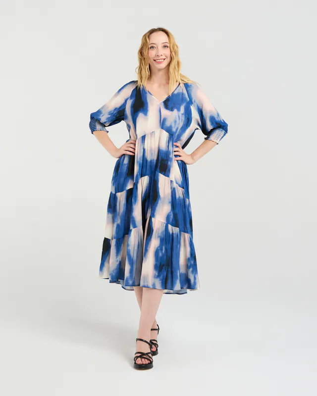 Model wearing Sabrina Dress By Zafina Available at Beetees Nelson