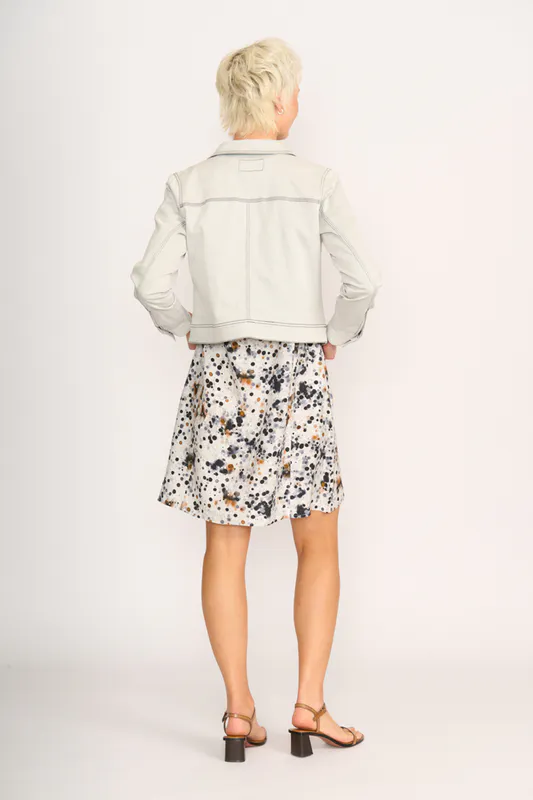 Model wearing Mist Jacket - Stretch, Contrast By Foil Available at Beetees Nelson