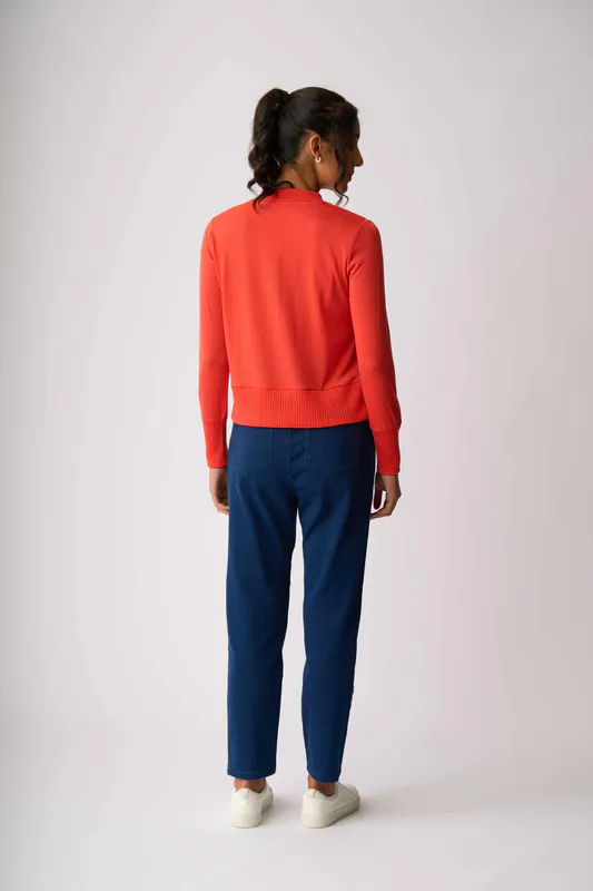 Model wearing Dark Wash Jog Along Jeans By Memo Available at Beetees Nelson