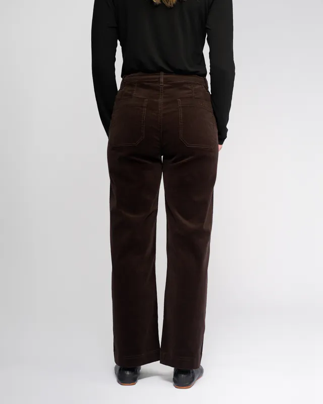 Model wearing Walnut Market Cord Pant By Vassalli Available at Beetees Nelson