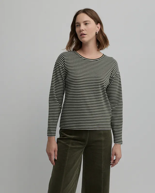 Model wearing Ecru/Almond Division Tee By Yarra Trail Available at Beetees Nelson