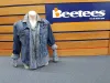 Denim Jacket by Memo $149.90, Striped Linen Top by Foil $129.90