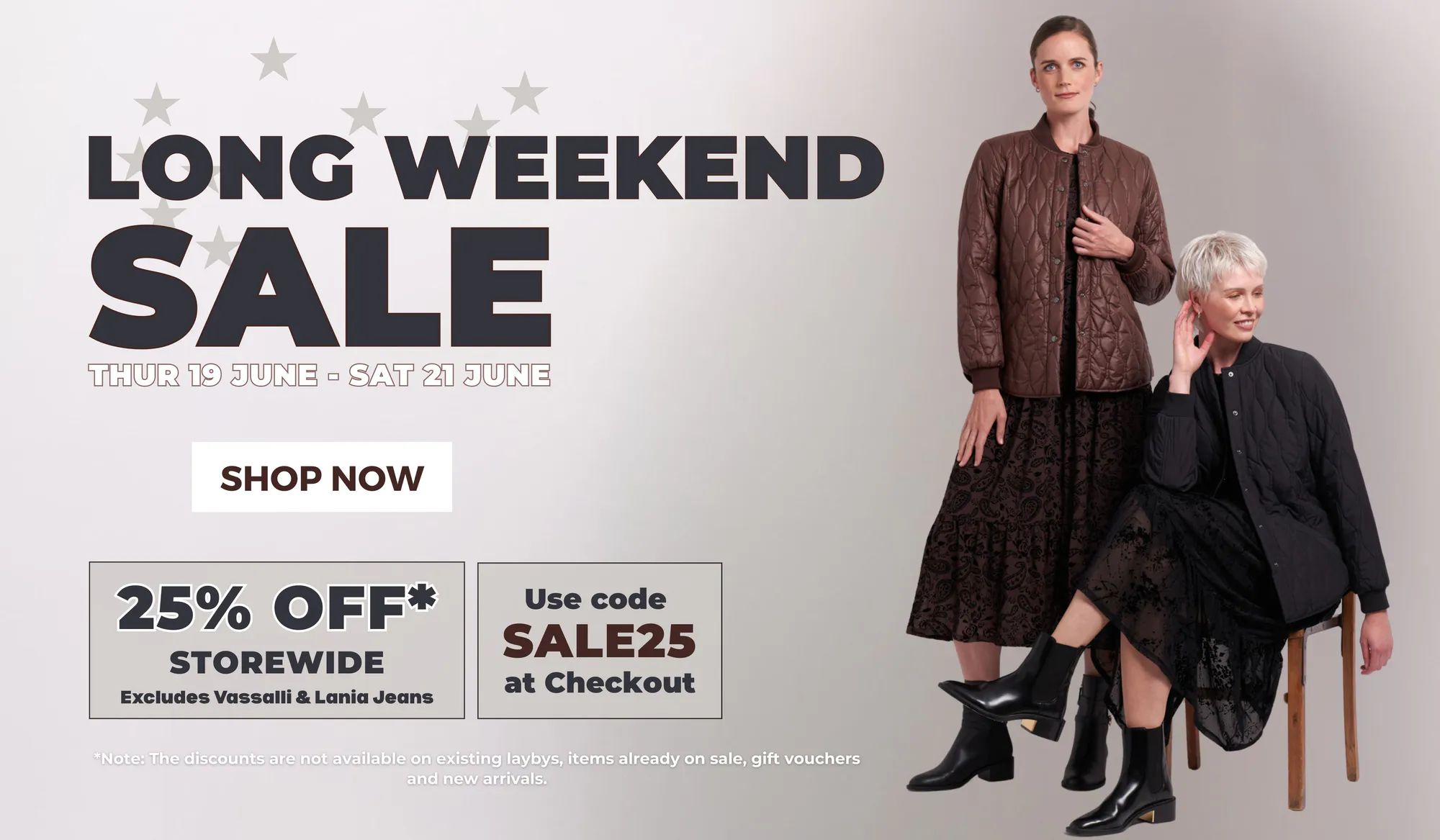 Matariki Sale,Winter Sale, Sale 25OFF, Winter Collection,  womens' clothing, Sale in Nelson City, Winter Collections - Jumper, Jersey, Top, pants, leggings, Dress, Shorts, Jackets at Beetees Nelson
