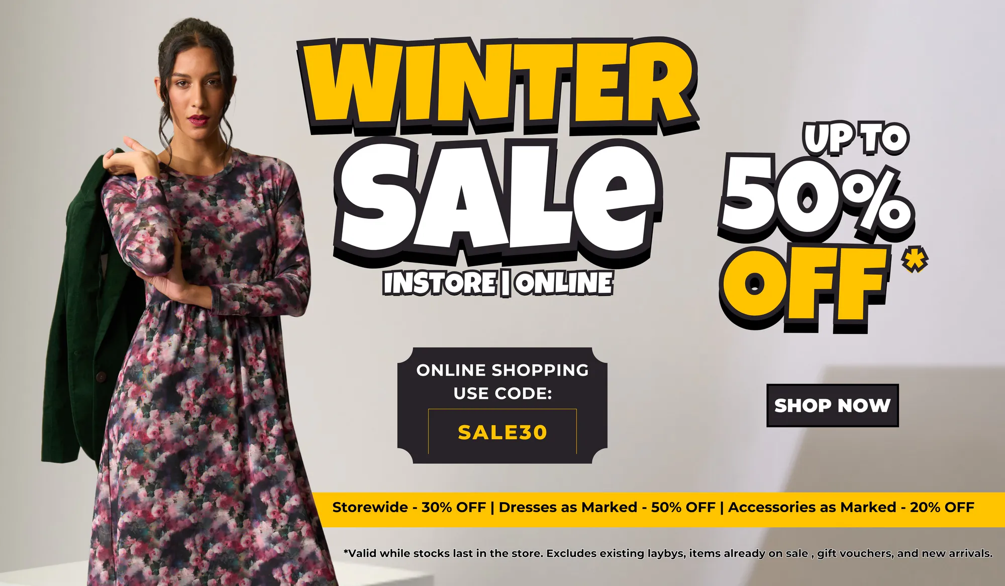 Winter Sale, Sale 30OFF, Winter Collection,  womens' clothing, Sale in Nelson City, Winter Collections - Jumper, Jersey, Top, pants, leggings, Dress, Shorts, Jackets at Beetees Nelson