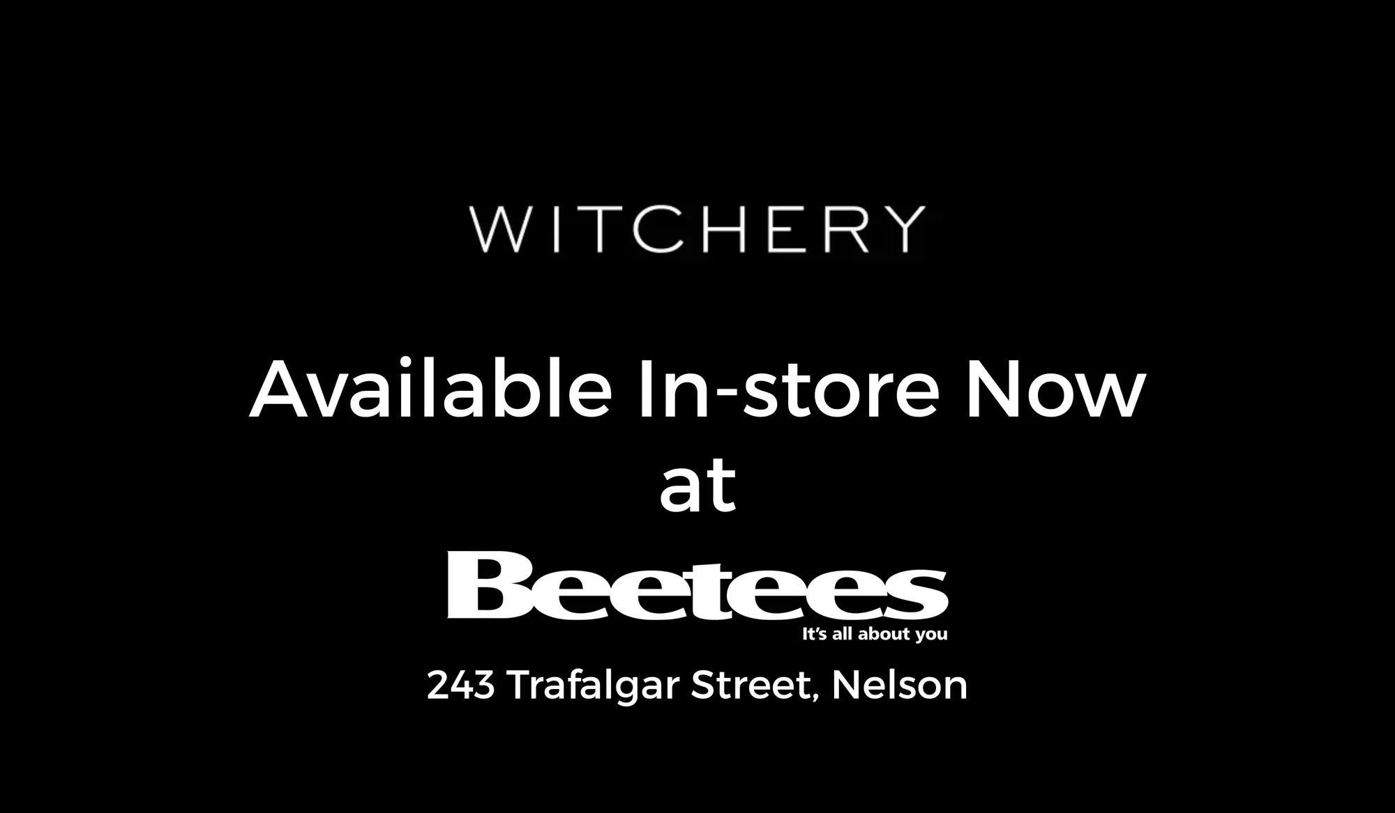 Discover Witchery clothing now available at Beetees. Shop timeless women’s fashion, premium fabrics and effortless everyday style in-store.