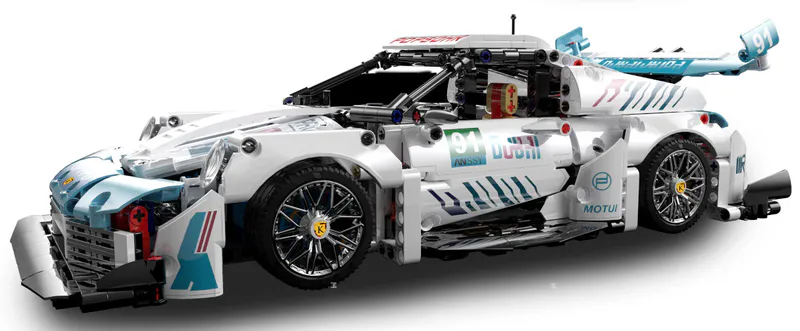 Discover the perfect blend of luxury and creativity with our stunning Porsche replica made entirely out of building blocks. This meticulously crafted model showcases the iconic design of a Porsche