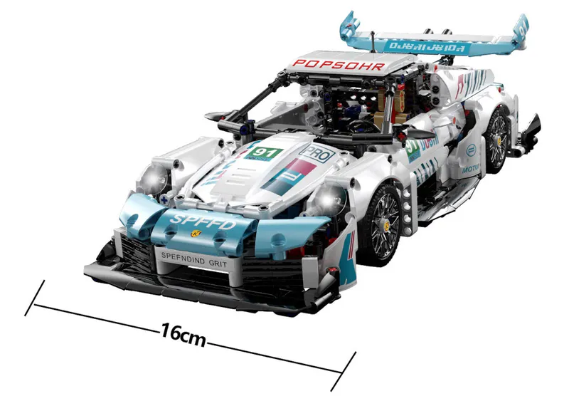 Discover the perfect blend of luxury and creativity with our stunning Porsche replica made entirely out of building blocks. This meticulously crafted model showcases the iconic design of a Porsche