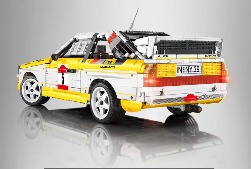 This high-detail interlocking building block set from BrixBros recreates the legendary 1984 Audi Sport Quattro S1 rally icon in stunning 1:8 scale. Perfect for motorsport collectors, Brixbros