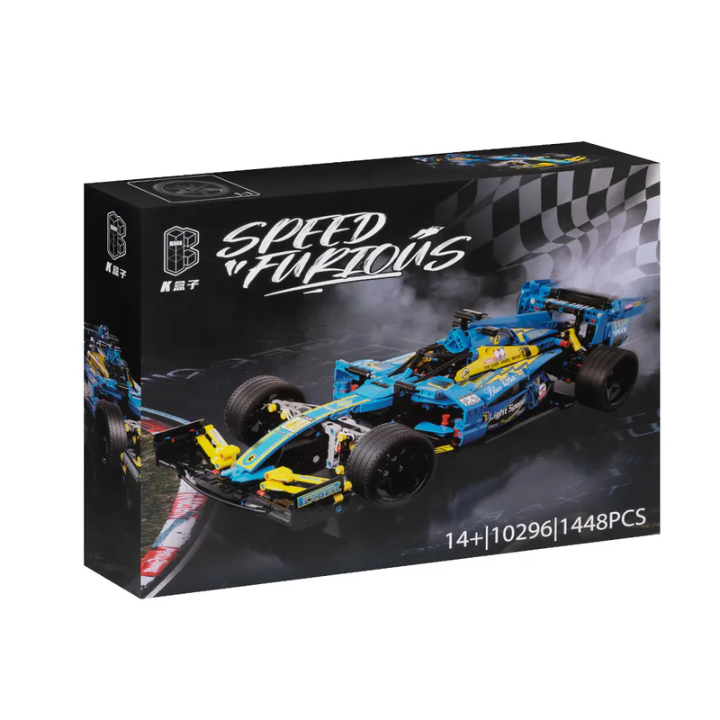 The image displays a Formula 1 car crafted from building blocks, showcasing intricate detail and design. This impressive creation may have been assembled using products from BrixBros-Store.com