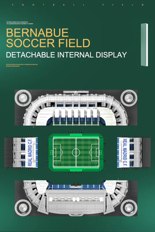 The iconic Bernabeu Stadium, home to the legendary Real Madrid football club, is a must-visit destination for sports fans worldwide. Soak in the electric atmosphere and Mould King 22026