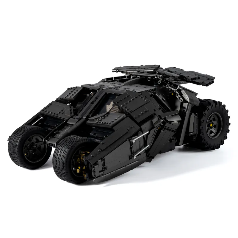Step into the world of Gotham City with our incredible Batmobile replica made entirely out of building blocks. This stunning model captures the essence of the legendary Batmobile with its sleek design