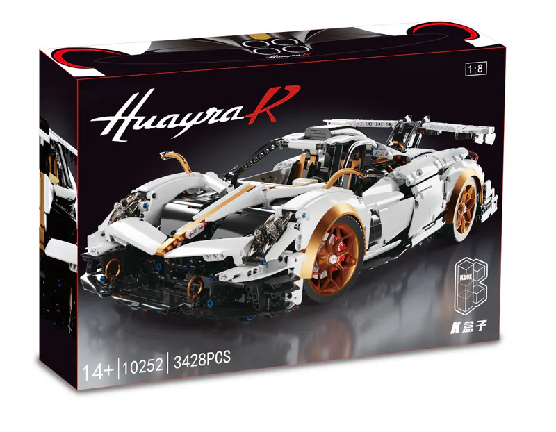 Remote Control Building blocks Pagani. Massive vehicle. Satisfying Assembly. Speed and control, Royal Colors livery. Great Car, massive size on brixbros-store.com