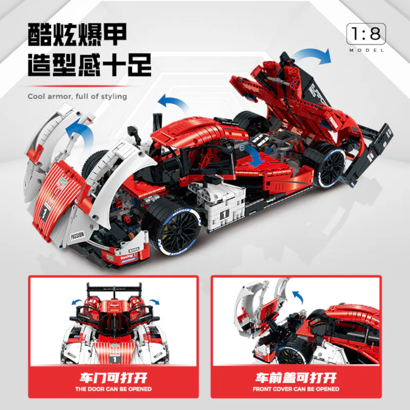 LesMans, Germany, 24H, Supercar, building, blocks, code, 10615, GULY, 3460, pieces, toy, model, construction, DIY, kit, lego, replica, massive, assembly, creative, educational, engineering, vehicle,