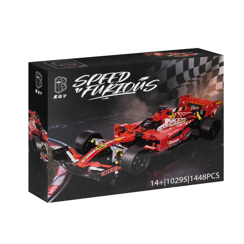 The image displays a Formula 1 car crafted from building blocks, showcasing intricate detail and design. This impressive creation may have been assembled using products from BrixBros-Store.com