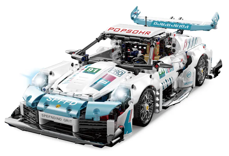 Discover the perfect blend of luxury and creativity with our stunning Porsche replica made entirely out of building blocks. This meticulously crafted model showcases the iconic design of a Porsche