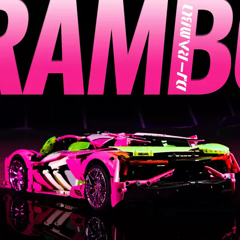 Amazing satisfying ultimate building block set for car enthusiasts - the pink Italian sports car! This sleek and stylish remote-controlled toy features real shock absorbers for an authentic feeling