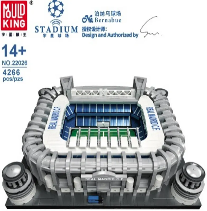 The iconic Bernabeu Stadium, home to the legendary Real Madrid football club, is a must-visit destination for sports fans worldwide. Soak in the electric atmosphere and Mould King 22026