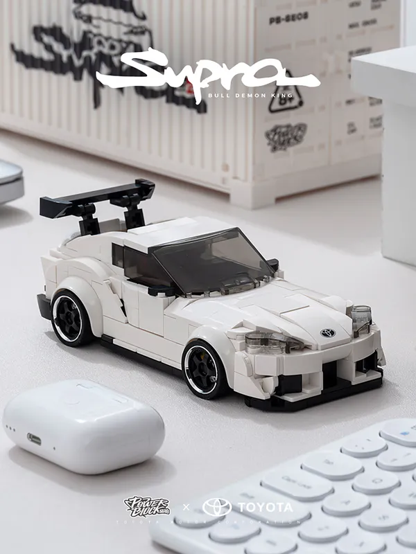 Supra Building Blocks Kit PB8808 is a 1:32 scale sports car model made from 367 high‑quality ABS bricks, perfect for display sell on brixbros-store.com