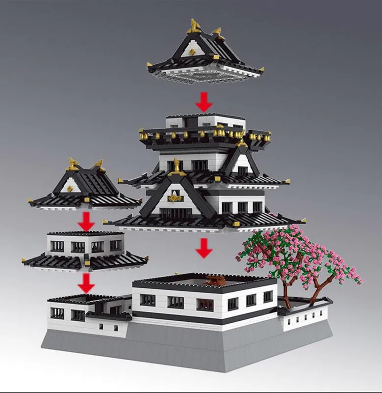 Himeji Castle, a stunning 14th-century fortress in Japan, is a must-visit destination for history and architecture enthusiasts. Explore its intricate defensive systems and MouldKing Mould King 22006