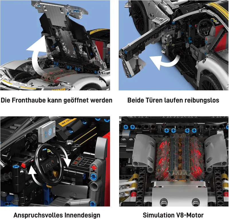 Mould King 13126 Building Blocks Set, a must-have for construction toy enthusiasts! interlocking pieces that inspire lego, mercedes, benz, gran tourismo, rc, remote control, satisfying
