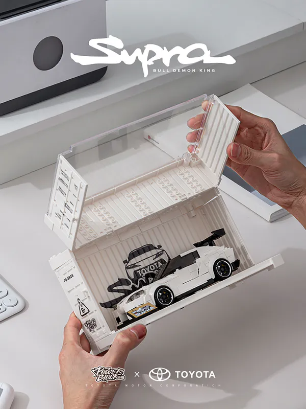 Supra Building Blocks Kit PB8808 is a 1:32 scale sports car model made from 367 high‑quality ABS bricks, perfect for display sell on brixbros-store.com