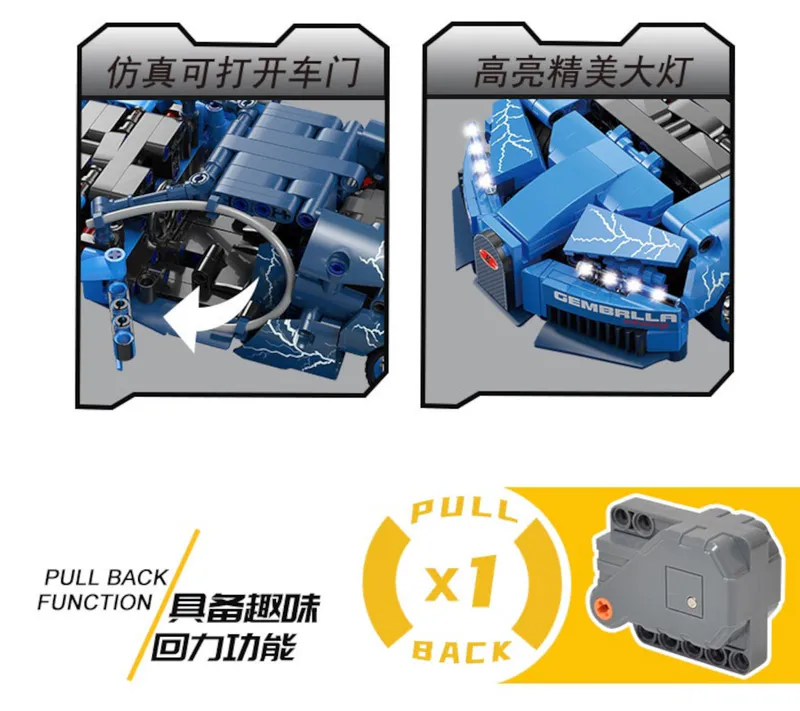 Discover the Pullback Mechanism Building Block Set from BrixBros-Store! With a special pullback motor, less than 1000 pieces, and high-quality construction this toy offers endless fun for kids aged 6