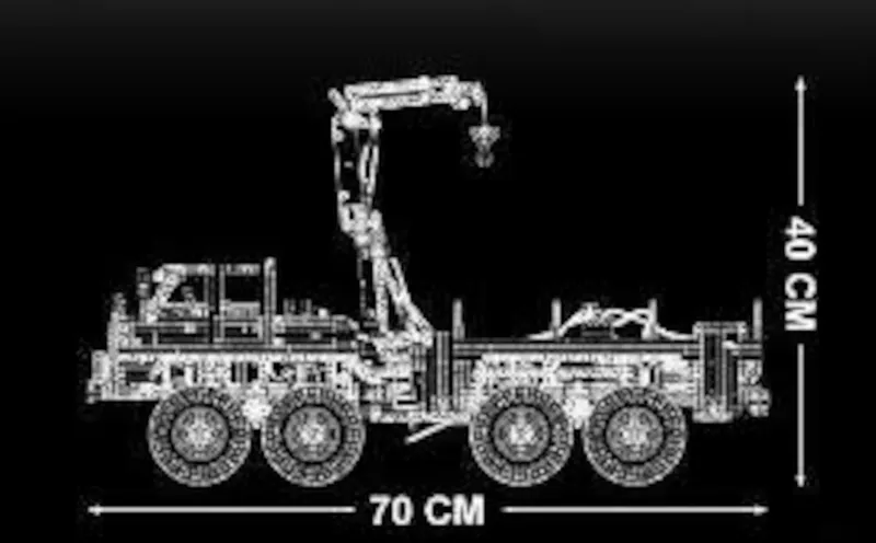 Behold the impressive Toy Code 13146 from Mould King! This massive articulated logging truck, made entirely of building blocks, is a marvel of construction and design.