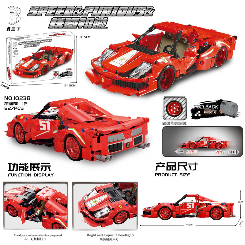 Discover the Pullback Mechanism Building Block Set from BrixBros-Store! With a special pullback motor, less than 1000 pieces, and high-quality construction this toy offers endless fun for kids aged 6